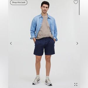 NWT Madewell Cotton-Hemp Blend Pleated Shorts